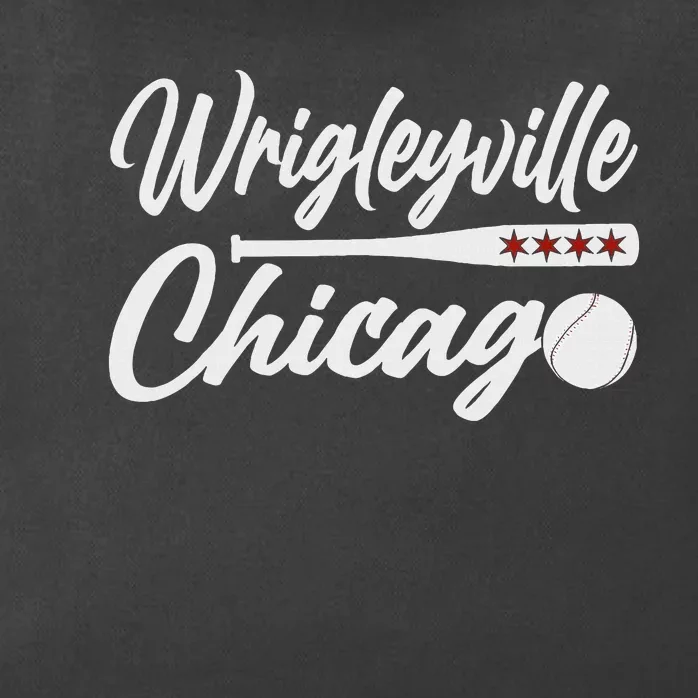 Wrigleyville Chicago Baseball American Zip Tote Bag