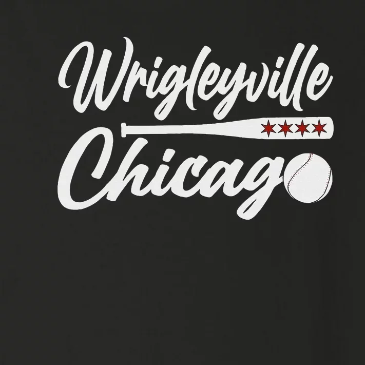 Wrigleyville Chicago Baseball American Toddler Long Sleeve Shirt