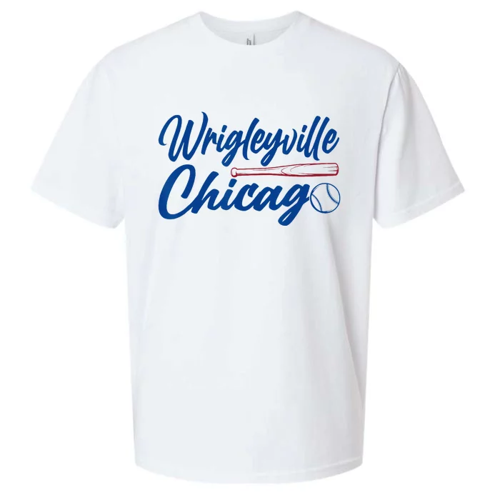 Wrigleyville Chicago Baseball American Sueded Cloud Jersey T-Shirt