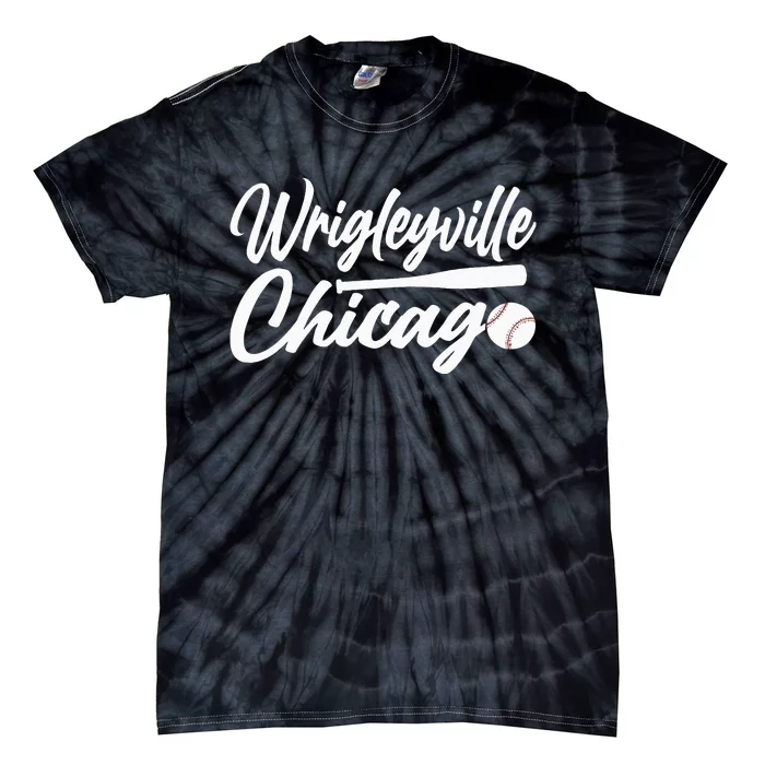 Wrigleyville Chicago Baseball American Tie-Dye T-Shirt