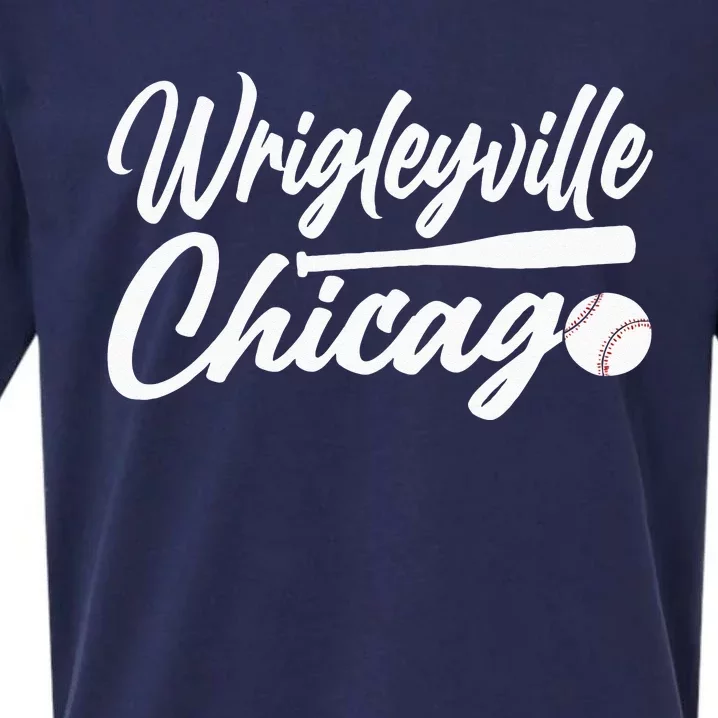 Wrigleyville Chicago Baseball American Sueded Cloud Jersey T-Shirt