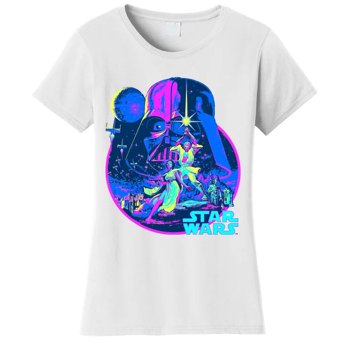 Wars Classic Bright Neon Poster Art Women's T-Shirt