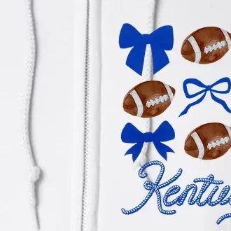 Women Coquette Bow Football Kentucky Full Zip Hoodie