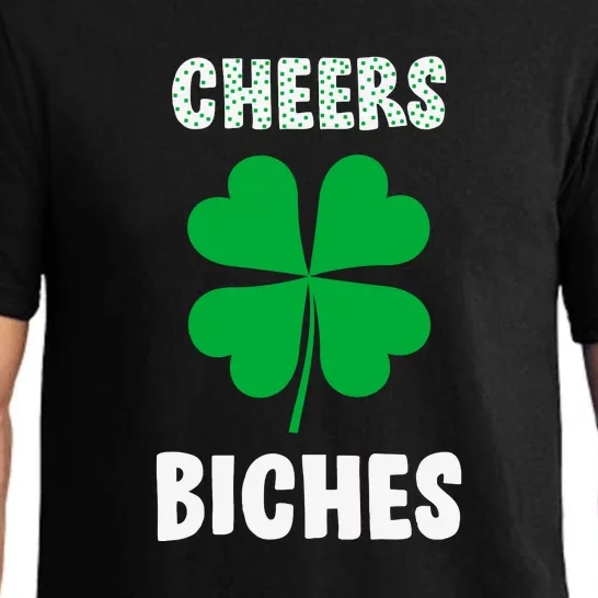 Womens Cheers Bitches Funny St Patricks Day Gifts Women Pajama Set