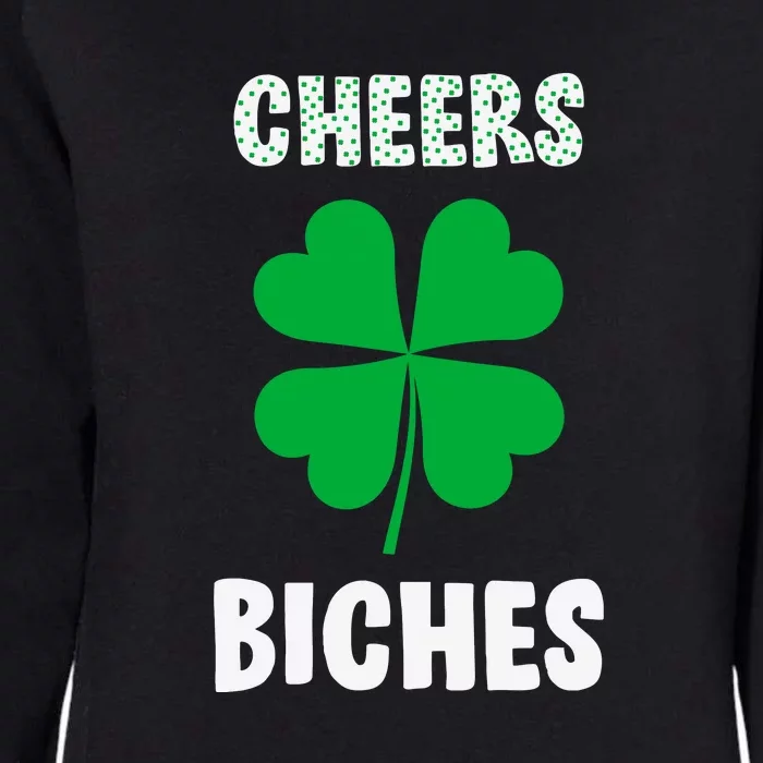 Womens Cheers Bitches Funny St Patricks Day Gifts Women Womens California Wash Sweatshirt