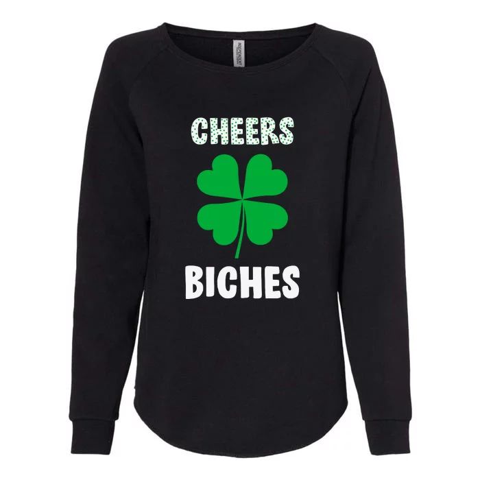 Womens Cheers Bitches Funny St Patricks Day Gifts Women Womens California Wash Sweatshirt