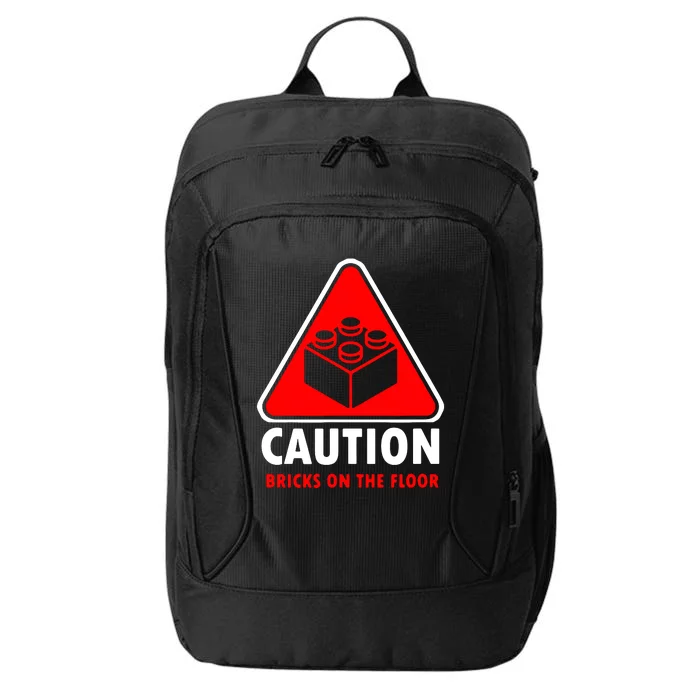 Warning Caution Building Blocks Bricks On Floor City Backpack