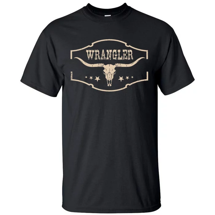 Wranglers Cowhide Bulls Skulls Vintage Styles Pride Tall T-Shirt