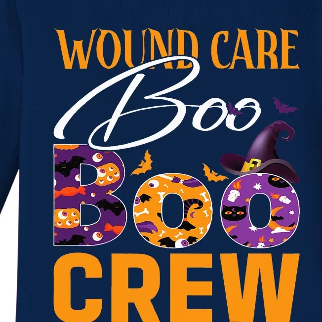 Wound Care Boo Boo Crew Funny Doctor Nurse Halloween Baby Long Sleeve Bodysuit