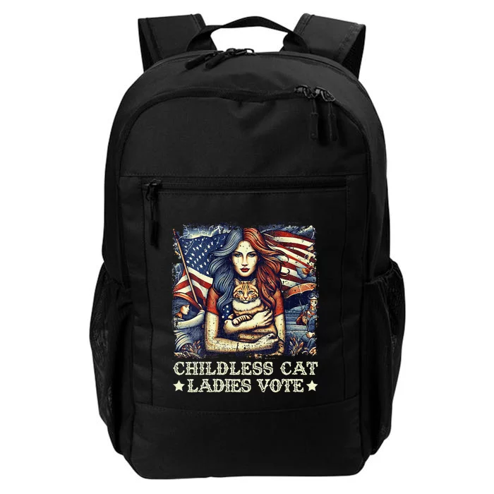 Women Childless Cat Ladies Vote Kamala Harris 2024 Gift Daily Commute Backpack