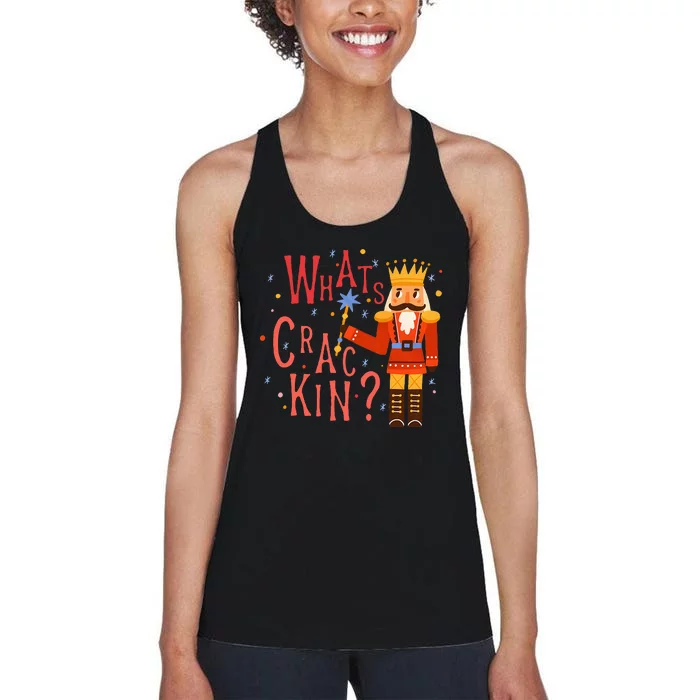 Whats Crackin Christmas Nutcracker Xmas Women's Racerback Tank