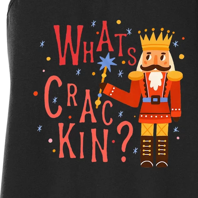 Whats Crackin Christmas Nutcracker Xmas Women's Racerback Tank