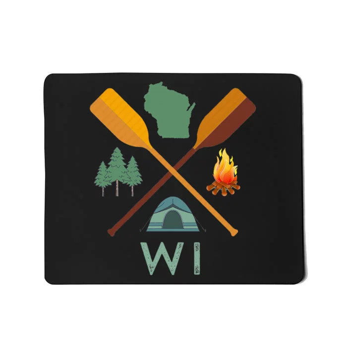 Wisconsin Camping Canoeing And Hiking Nature Mousepad