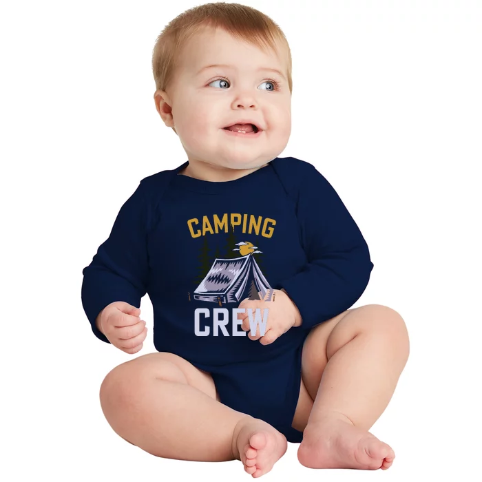 Wilderness Camping Crew Funny Camper Holiday Gift Baby Long Sleeve Bodysuit