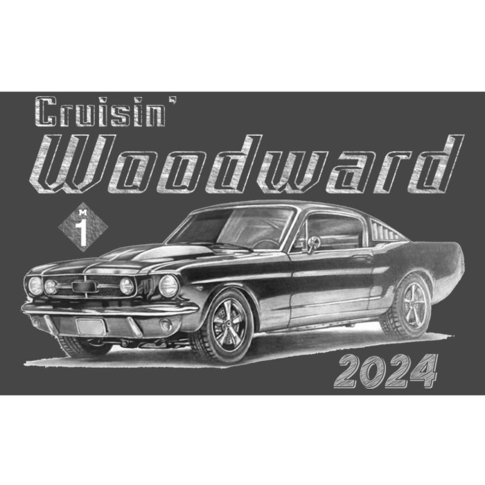 Woodward Cruise Classic Muscle Car Sketch 2024 Bumper Sticker