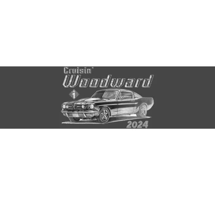 Woodward Cruise Classic Muscle Car Sketch 2024 Bumper Sticker