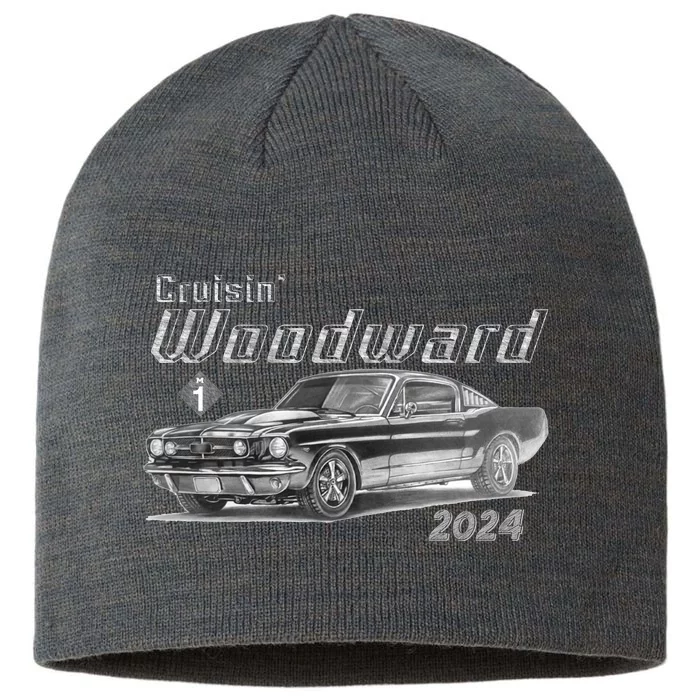 Woodward Cruise Classic Muscle Car Sketch 2024 8 1/2in Sustainable Knit Beanie