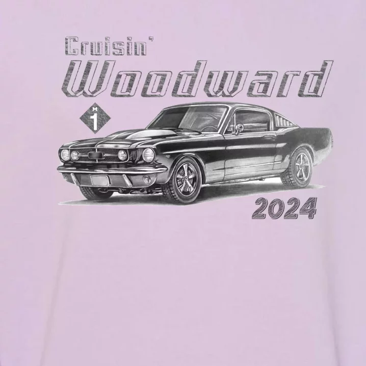 Woodward Cruise Classic Muscle Car Sketch 2024 Garment-Dyed Sweatshirt