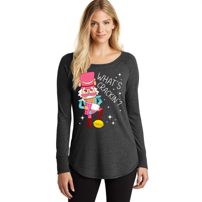 Whats Crackin Christmas Nutcracker Xmas Women's Perfect Tri Tunic Long Sleeve Shirt