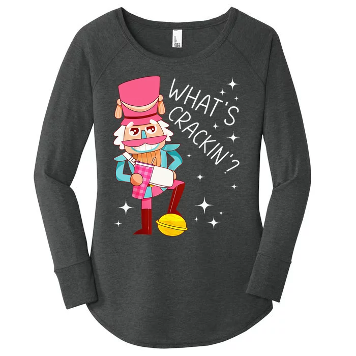 Whats Crackin Christmas Nutcracker Xmas Women's Perfect Tri Tunic Long Sleeve Shirt