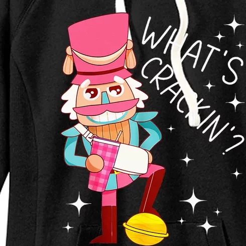 Whats Crackin Christmas Nutcracker Xmas Women's Fleece Hoodie