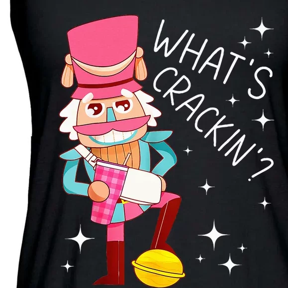 Whats Crackin Christmas Nutcracker Xmas Ladies Essential Flowy Tank