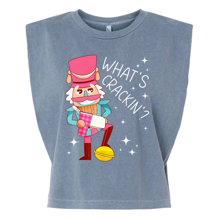 Whats Crackin Christmas Nutcracker Xmas Garment-Dyed Women's Muscle Tee