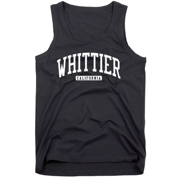 Whittier California Ca College University Style Tank Top