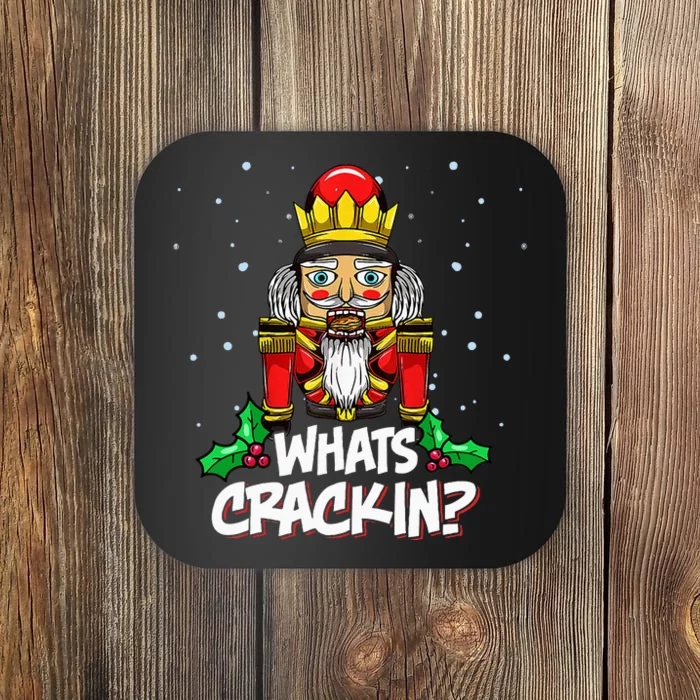 Whats Crackin Christmas Nutcracker Pajama Family Xmas Coaster