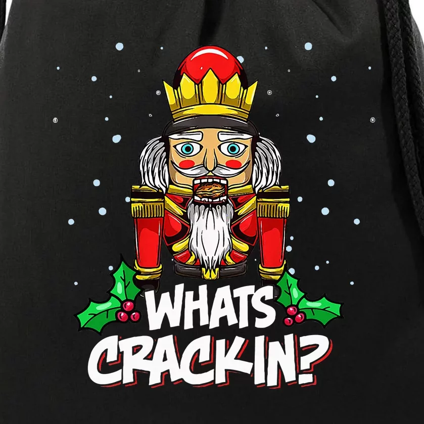 Whats Crackin Christmas Nutcracker Pajama Family Xmas Drawstring Bag