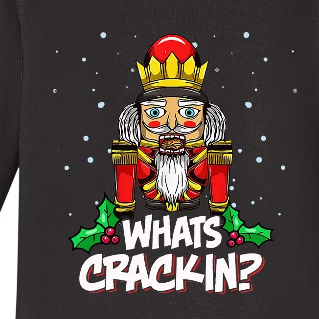 Whats Crackin Christmas Nutcracker Pajama Family Xmas Baby Long Sleeve Bodysuit