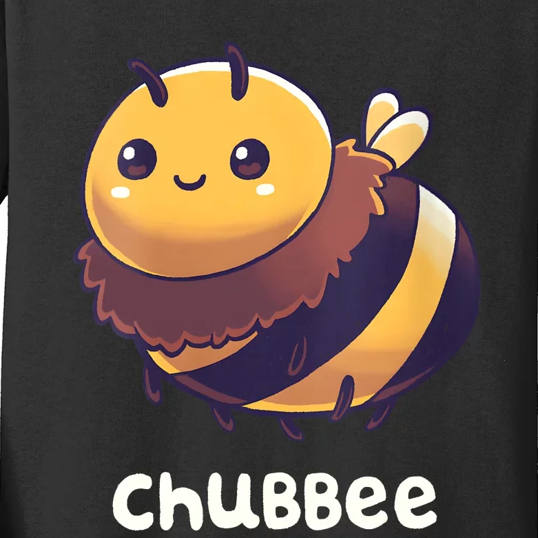 Womens Chubbee Chubby Honey Bee Kawaii Kids Long Sleeve Shirt