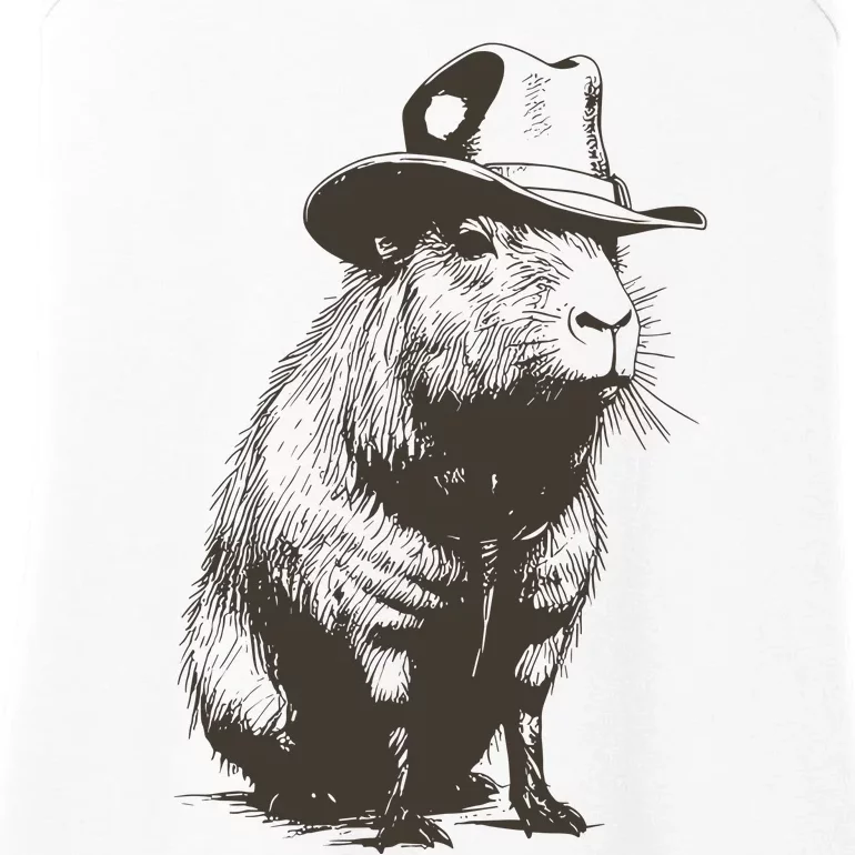 Western Cowboy Capybara Ladies Essential Tank