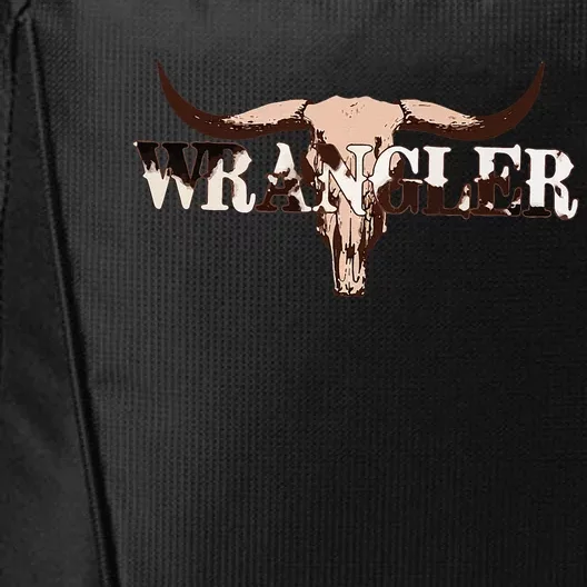 Wrangler Cowhide Cow Skull City Backpack