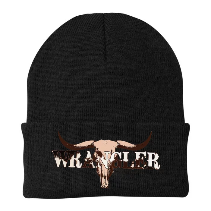 Wrangler Cowhide Cow Skull Knit Cap Winter Beanie