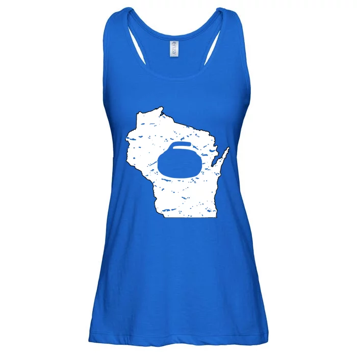 Wisconsin Curler Cool Gift Wi Curling Cool Gift Ladies Essential Flowy Tank