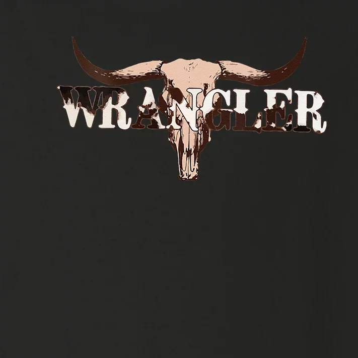 Wrangler Cowhide Cow Skull Cow Print Wrangler Toddler Long Sleeve Shirt