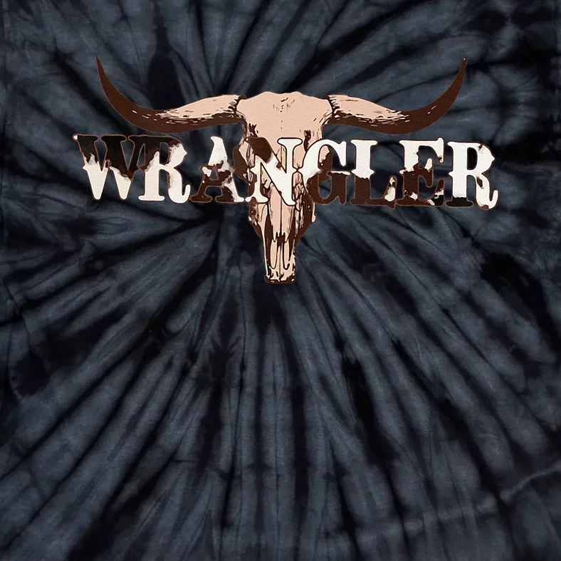 Wrangler Cowhide Cow Skull Cow Print Wrangler Tie-Dye T-Shirt