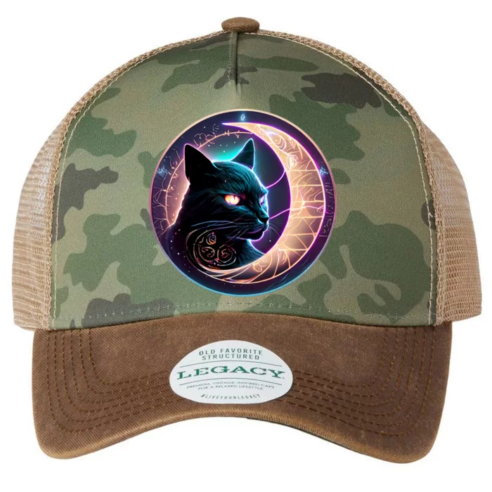 Witchy Celestial Cameaningful Gift Crescent Moon Witches Familiar Gift Legacy Tie Dye Trucker Hat