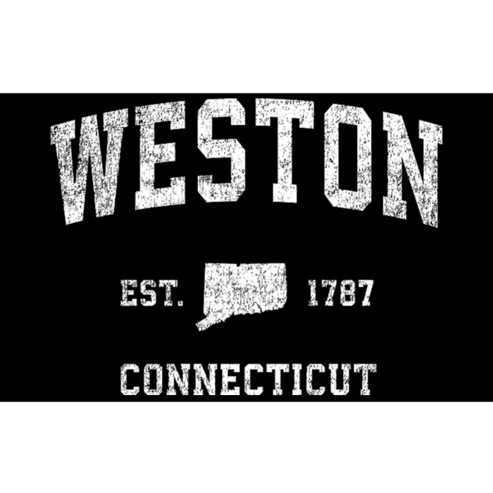 Weston Connecticut Ct Vintage Athletic Sports Bumper Sticker