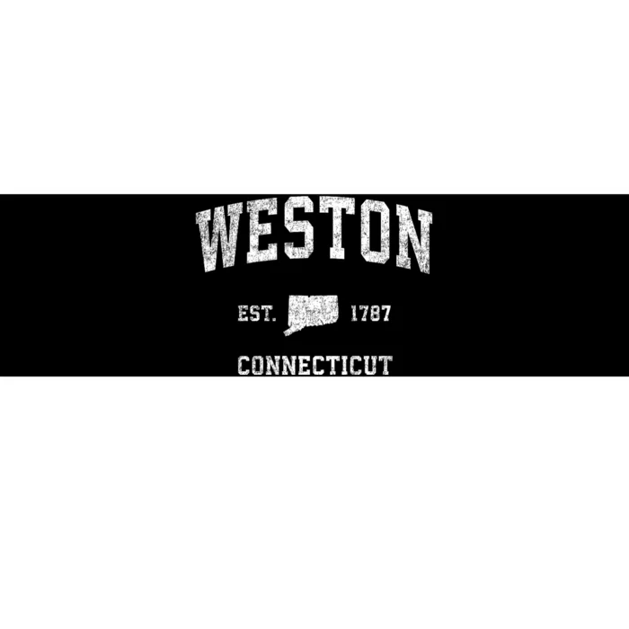 Weston Connecticut Ct Vintage Athletic Sports Bumper Sticker