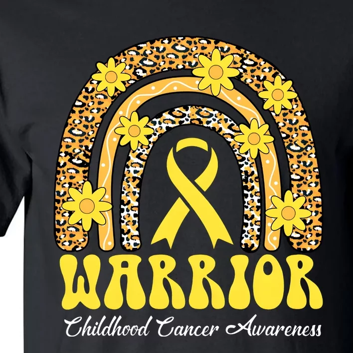 Warrior Childhood Cancer Rainbow Cancer Awareness Month Tall T-Shirt