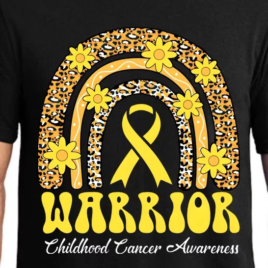 Warrior Childhood Cancer Rainbow Cancer Awareness Month Pajama Set