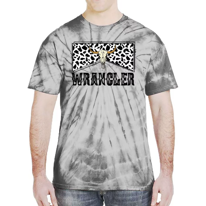 Wrangler Cowhide Cow Skull Cow Print Wrangler Tie-Dye T-Shirt