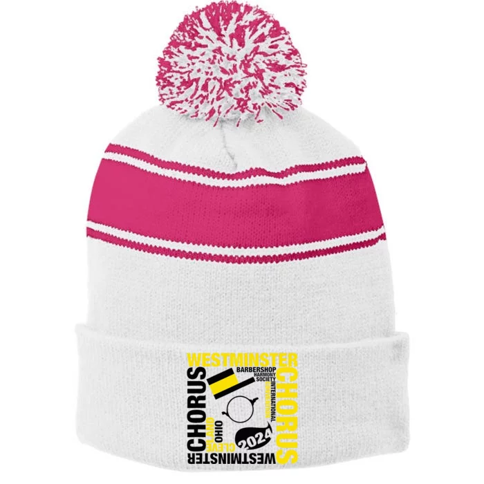 Westminster Chorus Cleveland White Stripe Pom Pom Beanie