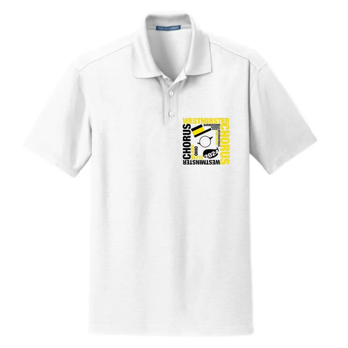 Westminster Chorus Cleveland White Dry Zone Grid Performance Polo