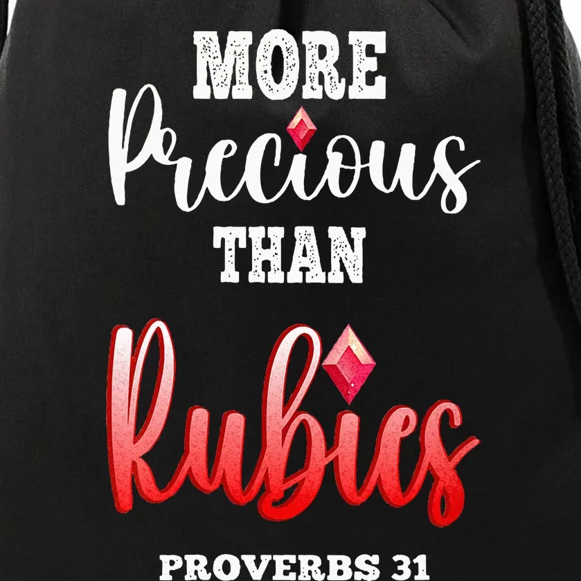 Womens CHRTISTIANDO Christian Faith Based Bible Quote Proverbs 31 Drawstring Bag