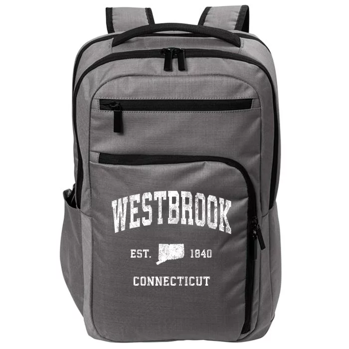 Westbrook Connecticut Ct Vintage Athletic Impact Tech Backpack