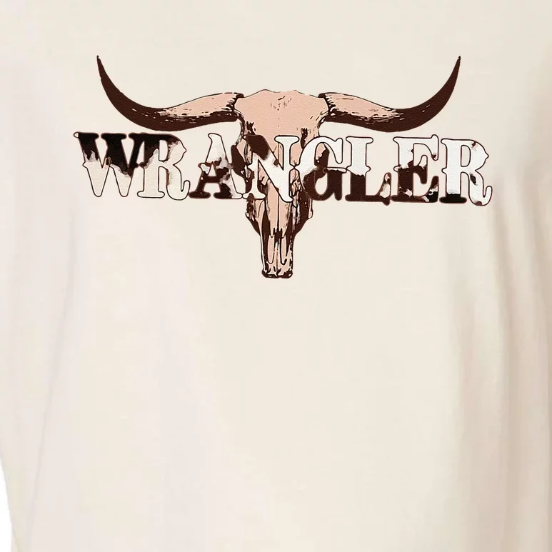 Wrangler Cowhide Cow Skull Cow Print Wrangler Garment-Dyed Women's Muscle Tee