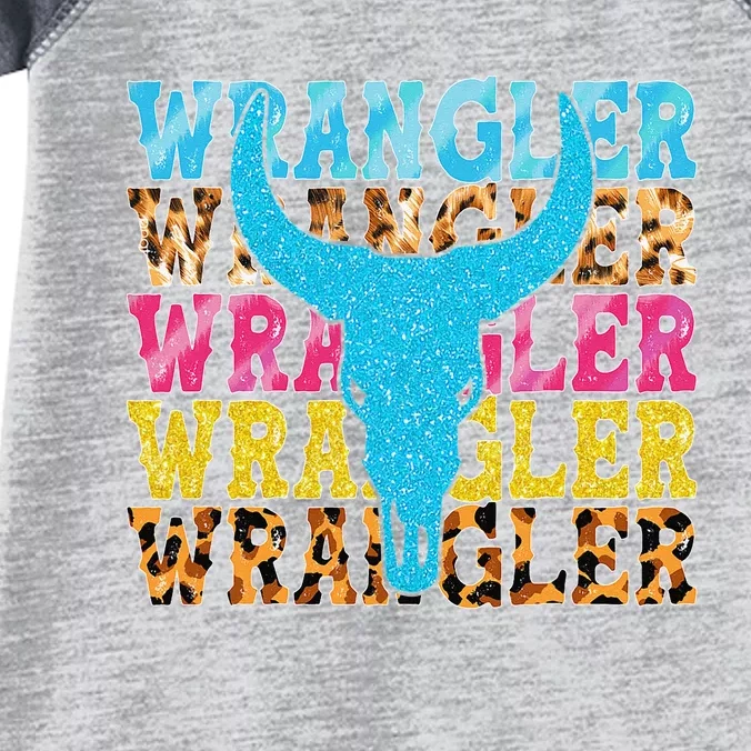 Wrangler Cowhide Cow Skull Cow Print Wrangler Infant Baby Jersey Bodysuit